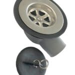 Stainless Steel Waste & Plug - Angled - 1 1/4 - 28mm