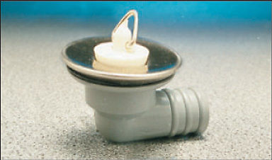 Sink/Basin Angle Stainless Waste & Plug - 3/4"