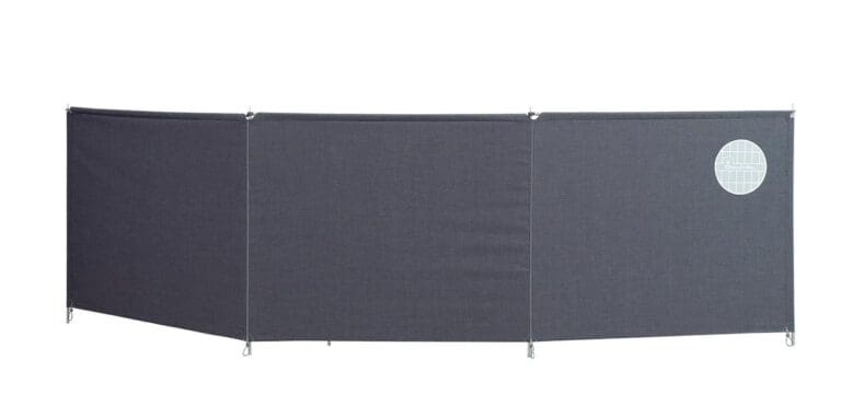 Isabella Windscreen Three Sided Acrylic Framed Windbreak - Granite