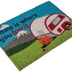 Caravan Door Mat - Coir Home is where you tow it"