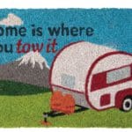 Caravan Door Mat - Coir Home is where you tow it"