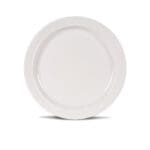 Melamine Dinner Set - 12 Piece - Classic White - with Safety Anti-Slip Ring Bases