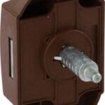 Push Button Cupboard Door Lock - Brown