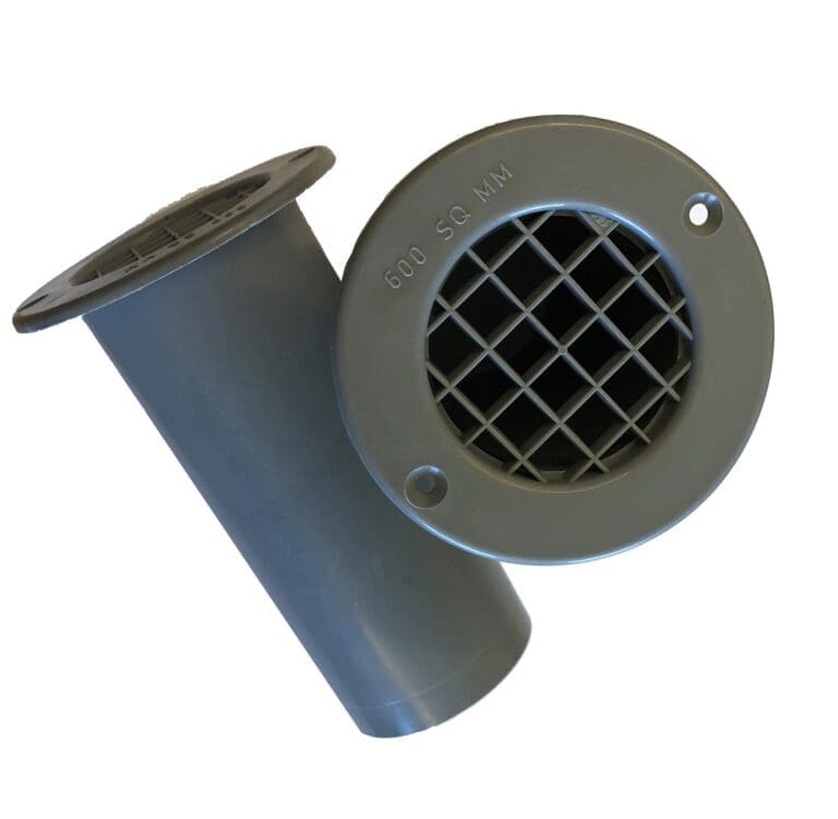 Gas Drop Vent Grey - 120mm - x 1