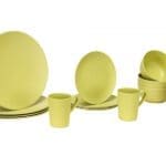 Bamboo Dinner Set - 16 Piece - Green Bamboo