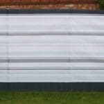 Blue Diamond 5 Pole Windbreak - Grey / White Stripe