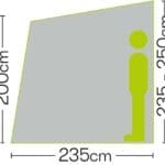 Quest Falcon 390 Caravan Poled Porch Awning