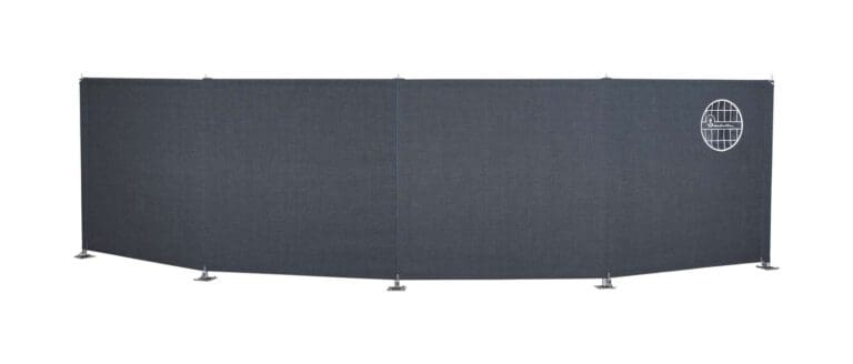Isabella Mega Windscreen 4 Panel Granite - Seasonal Pitch Windbreak