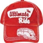 Volkswagen T1 Campervan Hippie Bus Vintage Cap - Red