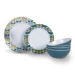 Picnic / Melamine 12 piece Dinner Set - Flora