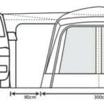 Cayman Poled Motorhome Driveaway Awning (High 255-305 cm)
