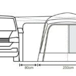 Outdoor Revolution Cayman Midi Air Low Inflatable Campervan Driveaway Awning
