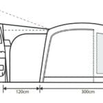 Outdoor Revolution Cayman Curl Air Driveaway Awning - 180 - 210cm