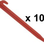 Red Plastic Pegs 20cm x 10
