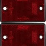 Red Self Adhesive Rectangular Reflector Twin Pack - Size: 77 x 46