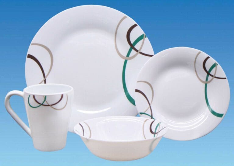 16 Piece Dinner Set - Tempered Glass - Horizon Orbit