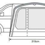 Outdoor Revolution Movelite T2R Low Driveaway Inflatable Awning - fits 180 - 220
