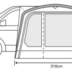 2022 Outdoor Revolution Movelite T2R Air Mid Driveaway Awning fits VW - 220cm - 255cm