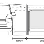 2022 Outdoor Revolution Movelite T2R Air Mid Driveaway Awning fits VW - 220cm - 255cm