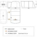 2022 Vango Galli Lightweight Campervan Poled Driveaway Awning (fits 180 - 210)