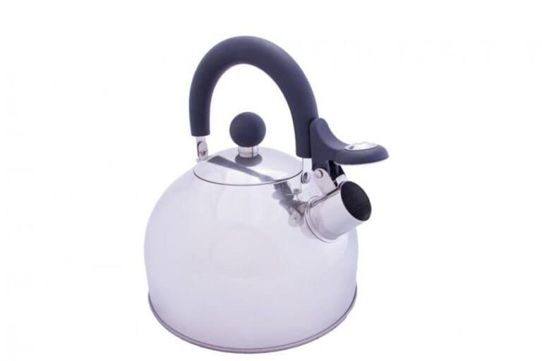 Vango 2 Litre Stainless Steel Whistling Kettle with Folding Handle