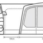 Movelite T3E Low Driveaway Inflatable Awning fits 180 - 220