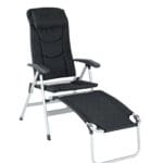 Isabella Thor Reclining Camping Chair with Footrest - Dark Grey