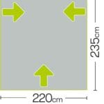 Quest Falcon 220 Caravan Poled Porch Awning