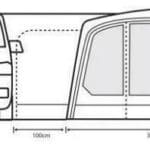 Outdoor Revolution Movelite T3E Mid Driveaway Inflatable Awning fits 220 - 255