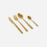 16 piece Cutlery Set - Gold Coloured Stainless Steel