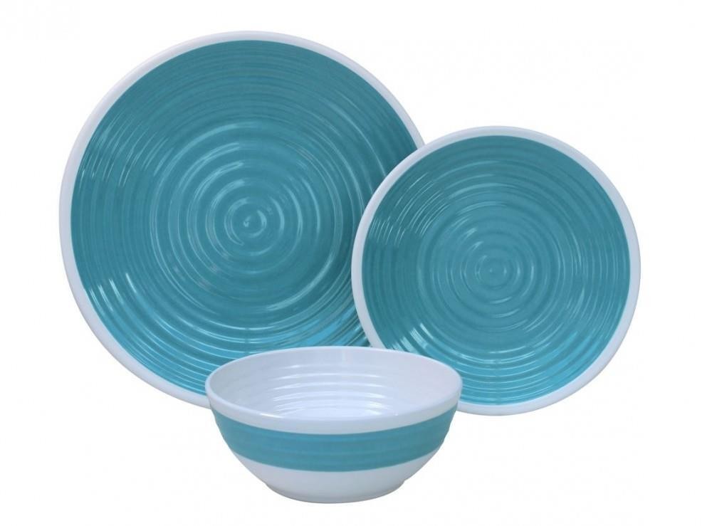 Melamine Dinner Set - 12 piece - Blue