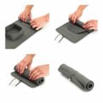 Portable Dog Water Bowl and Mat - Grey