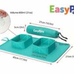 Portable Dog Water Bowl and Mat - Grey