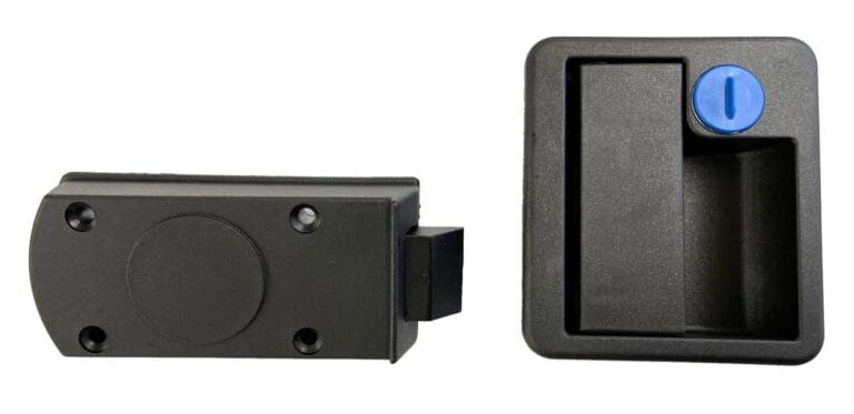 FAP Garage Door Inner & Outer Black Handle Set