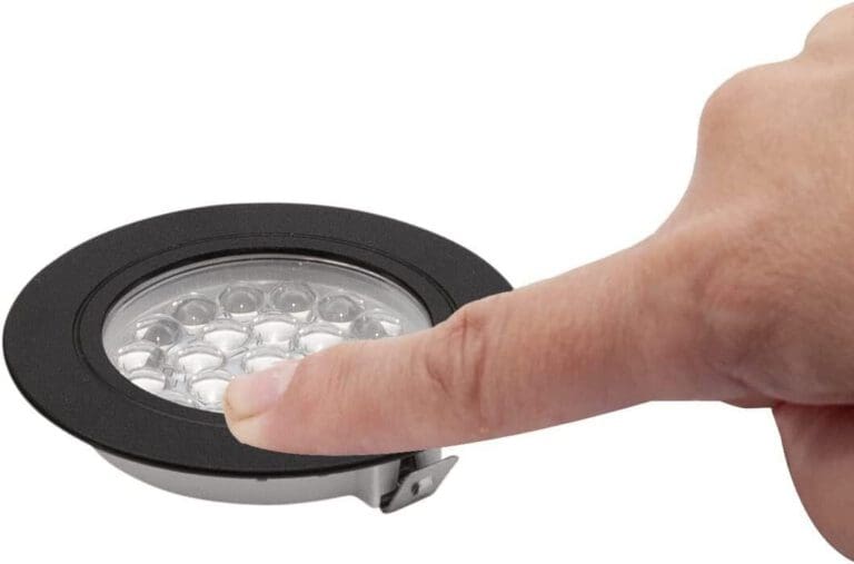 Vechline Corvus 2w Mini SMD Warm White LED Recessed Touch Downlighter - Black