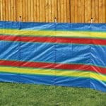 5 Pole Multicoloured Polythene Windbreak