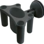 Grey Toothbrush Holder with Screwless Suction Cup Fastening