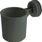 Grey Round Bathroom Holder with Screwless Suction Cup Fastening