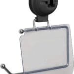 Grey Toilet Roll Holder with Screwless Suction Cup Fastening