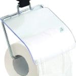 Grey Toilet Roll Holder with Screwless Suction Cup Fastening