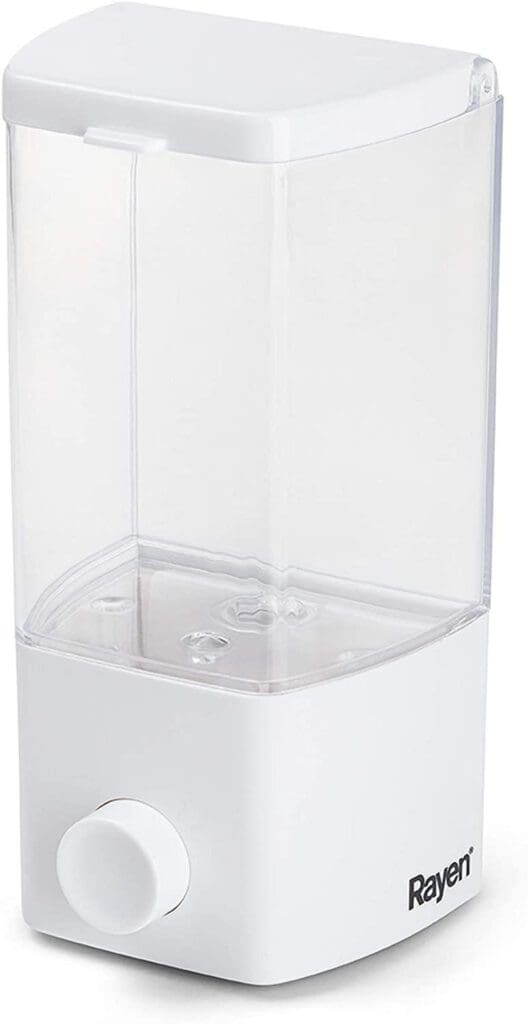 Soap Dispenser Pump Action 400ml - White - with Fixings