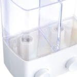 Dual Soap Dispenser Pump Action 400ml - White - with Fixings