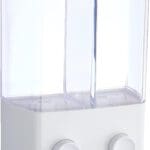 Dual Soap Dispenser Pump Action 400ml - White - with Fixings