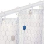 Shower Curtain with Rings - White Cells
