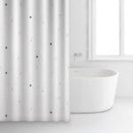 Shower Curtain with Rings - White Cells