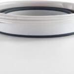 12 Litre Collapsible Silicone Sided Bucket - White and Grey