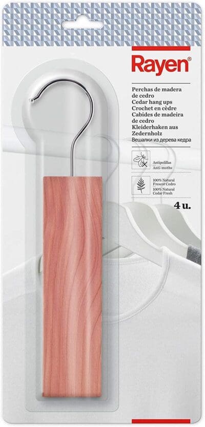 Pack of Four Chemical Free All Natural Moth Repellent Cedar Hang Ups