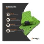 Pack of Two Vango Pinnacle 330 ml Ice Bricks / Blocks