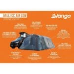 2023 Vango Galli CC Air Motorhome Driveaway Awning - Low 180-210