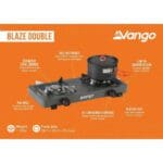 Vango Blaze Double Burner LPG Gas Camping Hob / Stove